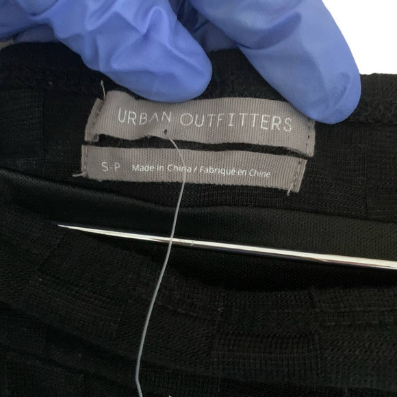 NWT Urban Outfitters Black Checkered Mini Dress with Side Slit Sleeveless Size S - Picture 6 of 7